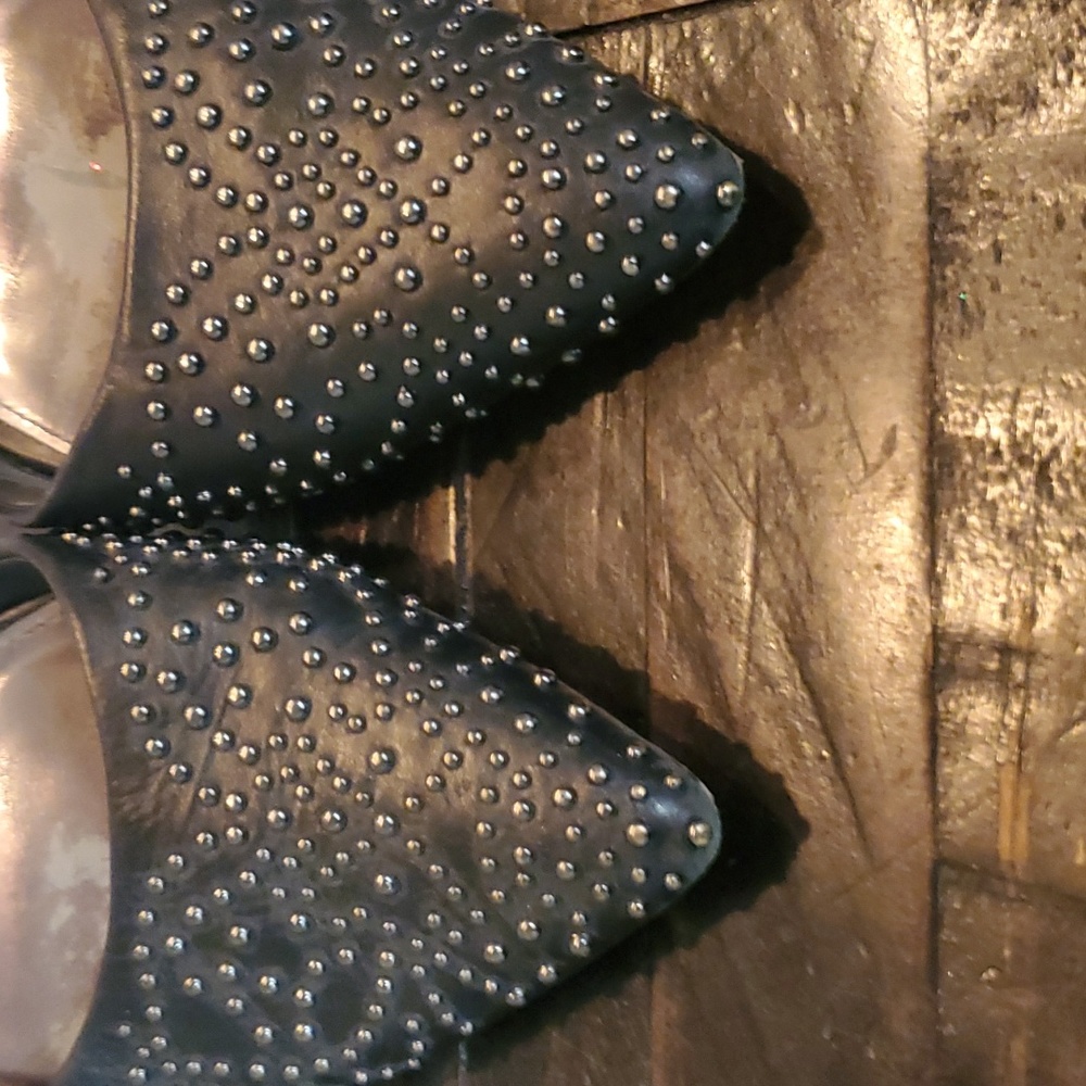 Black Coach studded heel, Size 8.5, There is wear and tear